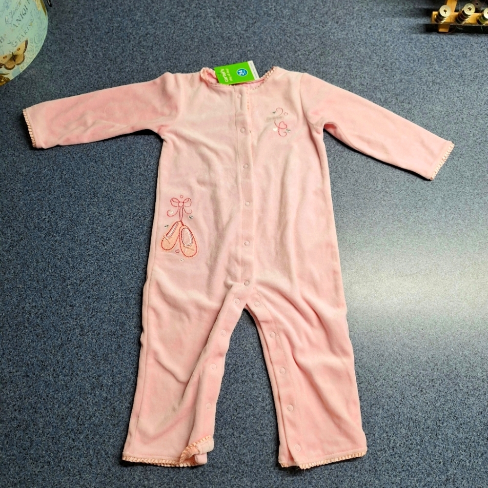 Carter's Pink "Play All Day" Jumpsuit (Footies) Size 24 Months, Item#765952, NWT